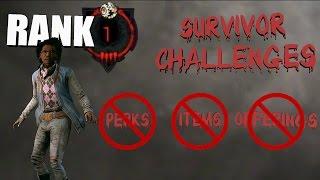 Dead By Daylight Survivor CHALLENGE | NO PERKS/ITEMS/OFFERINGS