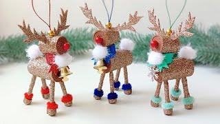 DIY Christmas tree toy Deer  Christmas Decorations  Christmas craft ideas