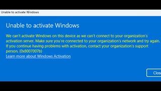 Fix Windows 11/10 Activation Error 0x8007007b Unable To Activate Windows