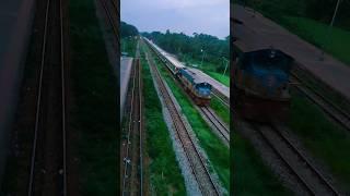 Speedy Paharika Express crossing Hasanpur railway station #shorts #train #railway #viral #trending