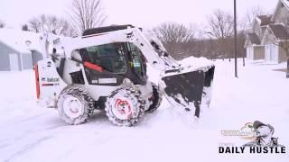 Snow Plowing in wet heavy snow ! February  24 2017 Chant's Daily Hustle