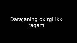 darajaning oxirgi ikki raqamini topish