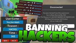 BANNING HACKERS IN COUNTER BLOX! | ROBLOX