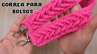 CORREAS Tejidas a CROCHET para BOLSOS Y MAS