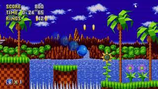 Sonic Mania Green Hill Act 1 - Time Attack 0'35'13