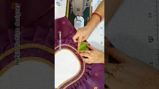  Beautiful model blouse back neck design cutting and stitching #backdesign #blouse #viralvideo