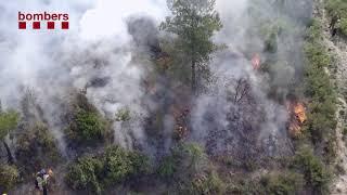 Crema Prescrita  a Montserrat 30/06/2018. Bombers de la Generalitat