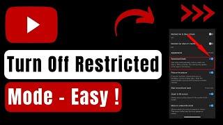 How To Turn Off Restricted Mode On YouTube !