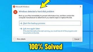 Windows detected a hard disk problem in Windows 10 / 11 / 8 / 7 - How To Fix This Pop up Message 