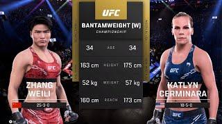 UFC 5 AI vs AI: Zhang Weili vs Katlyn Chookagian – Strawweight Showdown