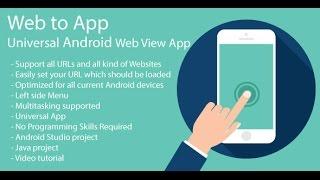 WebToApp - Configure and Run Tutorial | Convert web site to Android app