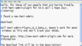 How to Fix Mani-admin-plugin for SRCDS - CS:S