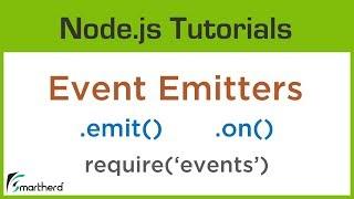 Node.js Event Emitters. require('events') and use EventEmitter to emit and catch event