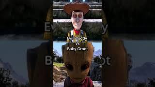 Epic Battles - Evil Woody Vs Baby Groot #Shorts