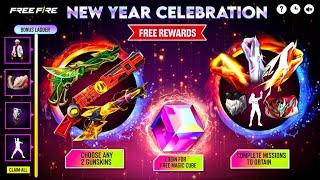 Happy New Year 2025 Free Rewards | Free Fire New Event | Ff New Event Today | Upcoming new event ff