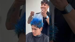 MECHAS AZULESES SU PRIEMRS VEZ EN HACERSE MECHAS #tutorial #mechas follow; @Andrezbarbers