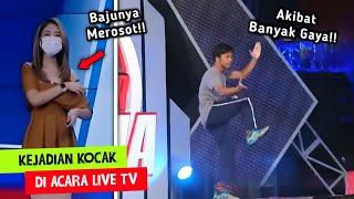 Bajunya Merosot Saat LIVE..!! Deretan Kejadian TERNGAKAK Yang Terjadi Di Acara LIVE TV - Pt.6