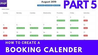 How to create a booking calendar with time slots and validation php mysql part 5