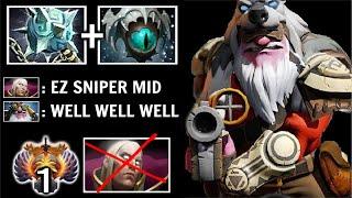 CRAZY Machine Gun Ghillie Suit Sniper vs TOP 1 MMR Invoker Mid Paparazi Epic Late Game Battle Dota 2