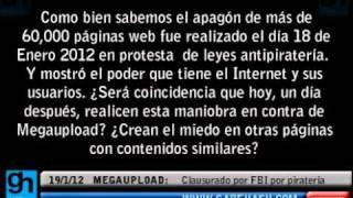 MEGAUPLOAD CERRADA POR SUPUESTA PIRATERIA 19 DE ENERO 2012-[GABE-HASH]