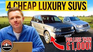 4 LUXURY SUV'S FOR LESS THAN £1,000! | High Peak Autos Marathon