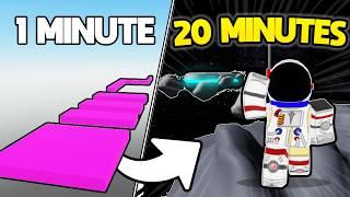 Making a Roblox Obby in 1 MINUTE vs 5 MINUTES vs 20 MINUTES… (ft. @clonemace )