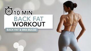 10 MIN BACK FAT WORKOUT | Toned Back Muscles - Get Rid of Back Fat & Bra Bulge | Eylem Abaci