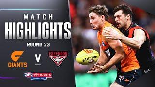 GWS Giants v Essendon Highlights | Round 23, 2023 | AFL