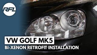 VW Golf Rabbit MKV MK5 | HID Xenon DIY custom Headlight Upgrade installation