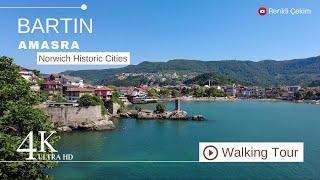 4K Bartın Amasra Walking Tour | Turkey Walk 2023