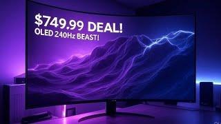 34" LG UltraGear OLED 240Hz Curved Monitor – $749.99! Huge $550 OFF Deal!