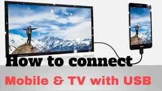 How To Connect a Smartphone To TV using USB Data Cable (charging wire) | Connect mobile and TV