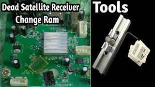 How To Repair Dead Satellite Receiver Change Ram IC | dead receiver ka ram ic kesy tabdeel karain