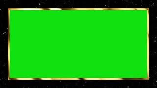 elegant gold border green screen wedding frame animation no copyright footage | W3DS086