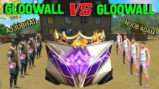 Gloowall vs Gloowall Skin Fight  Ajjubhai vs Adam  Gloowall Skin Challenge  Garena Free Fire 