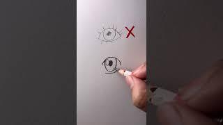 Easy way to draw eyes  #art #shorts