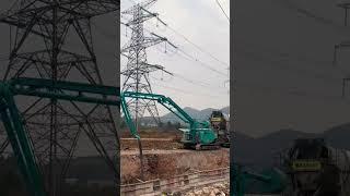 river wall casting using concrete pump #construction #shorts