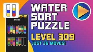 Water Sort Puzzle Level 309 Walkthrough [36 Moves!]