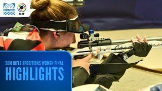 Highlights & Interviews | 50m Rifle 3 Positions Women Final - ISSF World Cup Rifle / Pistol Munich