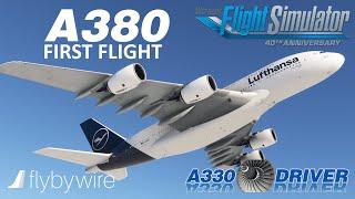 Fly By Wire A380 FIRST FLIGHT | The BEST FREEWARE EVER? | Real Airbus Pilot