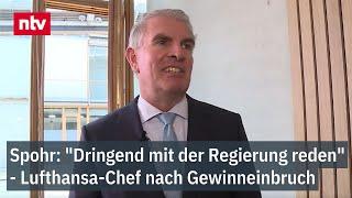 "Müssen dringend mit der neuen Bundesregierung reden" - Lufthansa-Chef nach Gewinneinbruch