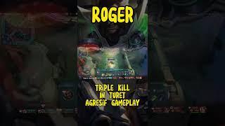 Roger, Agresif gameplay.. "Triple kill in turet"#mobilelegends #mlbb #topglobalroger #topglobalmlbb