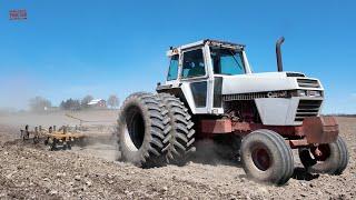 CASE 2390 Tractor Working with a Disc-O-Vator
