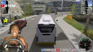 IShowSpeed cant't drive a bus in Bus Driving Simulator *RAGES AFTER* FUNNY (FULL VIDEO)