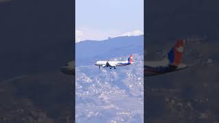 #shorts Beautiful Mountains View While Landing at Kathmandu Airport Nepal  #NepalAirline