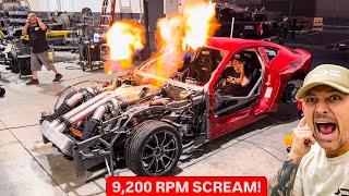 DYNO TUNING TWIN TURBO FERRARI F12 SHOOTING FLAMES! 