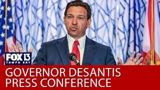 Gov. Ron DeSantis speaks from Clearwater