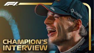 Max Verstappen's First Interview As A Four-Time World Champion