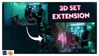 Cyberpunk 3D Set Extension with Blender