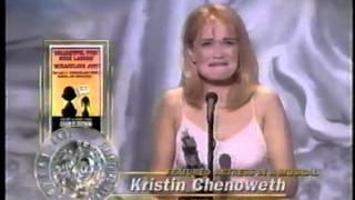 Kristin Chenoweth wins 1999 Tony Award for Best Featured Actress in a Musical